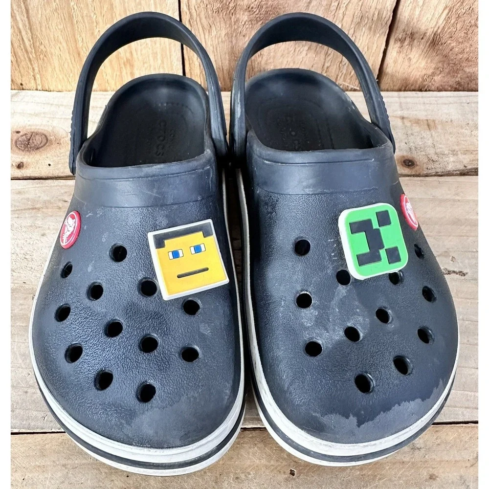 Crocs Gibbitz Minecraft Size 13 Kids Black